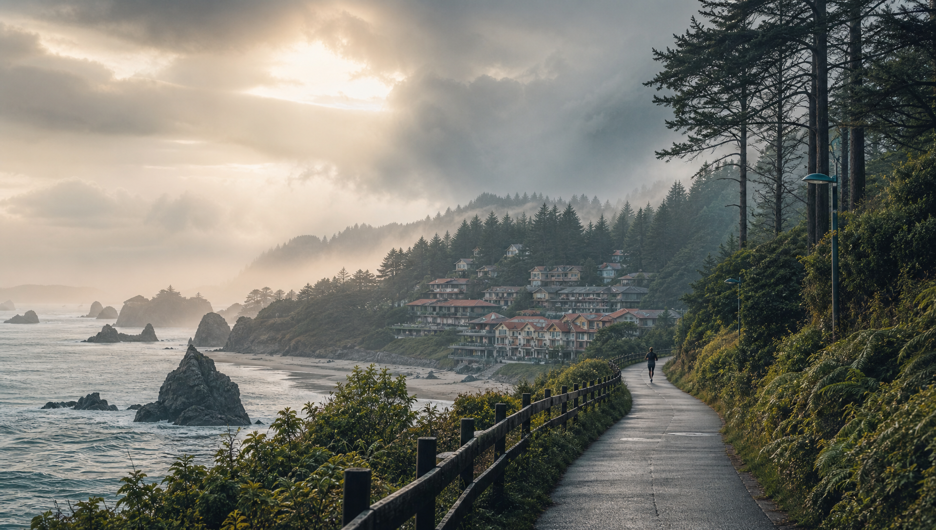 Coastal running trail